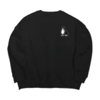 黒白部のダッチうさぎ(立)とオオバン Big Crew Neck Sweatshirt