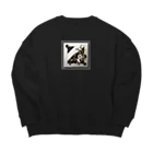 Black_White_GoldのFlower Big Crew Neck Sweatshirt