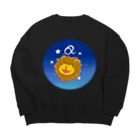 もふもふ堂の獅子座 Big Crew Neck Sweatshirt