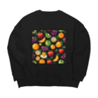 MistyStarkの果物柄　#001 Big Crew Neck Sweatshirt