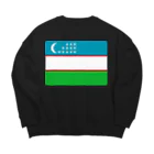 お絵かき屋さんのウズベキスタンの国旗 Big Crew Neck Sweatshirt