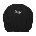 So湖いらの「文字」shigaビッグシルエットスウェット Big Crew Neck Sweatshirt