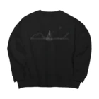 kiki25のニューホライズン(ホワイト) Big Crew Neck Sweatshirt