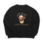 leisurely_lifeのCoffee Monster Java Big Crew Neck Sweatshirt