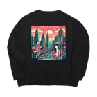 UnderpopSのオールドシティポップ Big Crew Neck Sweatshirt