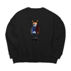 善晴と憲武の柴犬の憲武 Big Crew Neck Sweatshirt