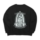 METAL HORSE 金属の馬のMETAL HORSE バイカーマリア ホワイト Big Crew Neck Sweatshirt