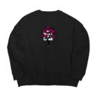 roiro_blackの桜 Big Crew Neck Sweatshirt