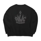 AKI-Cの王冠ロゴ・グレー Big Crew Neck Sweatshirt