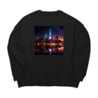 Mysycaの海辺の都市 Big Crew Neck Sweatshirt