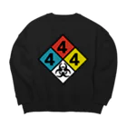 犬田猫三郎のNFPA 704 バイオハザードマーク Big Crew Neck Sweatshirt