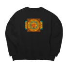 DOTEKKOのT-29 弁慶草曼荼羅 -赤- Big Crew Neck Sweatshirt