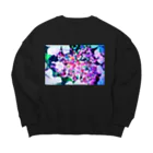 創作工房muccoの紫陽花 Big Crew Neck Sweatshirt