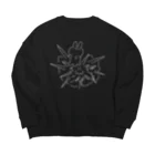 ちあきのおみせのbakuhatu shiro Big Crew Neck Sweatshirt