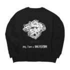 mya-mya=MIYA JUNKO's shop 02のyes, I am a DOG PERSON. / ver.3 Big Crew Neck Sweatshirt