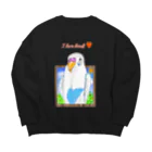 Lily bird（リリーバード）のどーん！とピーコちゃん ロゴ入り① Big Crew Neck Sweatshirt