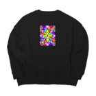 みにゃ次郎のステンドグラス Big Crew Neck Sweatshirt