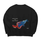 Kinkadesign うみのいきものカワイイShopのマッコウクジラVSダイオウイカ Big Crew Neck Sweatshirt