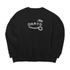 ジョンソンともゆきのおはようパーカー(小ロゴ) Big Crew Neck Sweatshirt