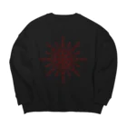 琉璃色クリエイトの赤の紋章 Big Crew Neck Sweatshirt