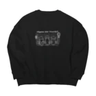 サウナ好きのカワウソのサウナ好きのカワウソ黒地に白バージョン Big Crew Neck Sweatshirt