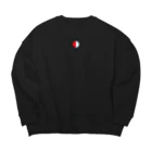 無色研究所の【非国民的】サークルロゴ（赤×白） Big Crew Neck Sweatshirt