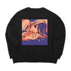 ORITANOSHOPの添い寝 Big Crew Neck Sweatshirt