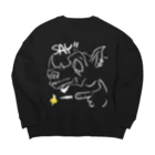 HIGESOUNDのサイ 白 Big Crew Neck Sweatshirt