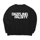 DAZZLING FALSITY OffisialのDAZZLING FALSITY タイポグラフィ Big Crew Neck Sweatshirt