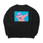 コ八ルのジャンピン Big Crew Neck Sweatshirt