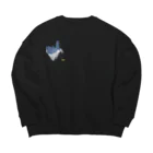 もっちりもちぐものサメイヌのちっち Big Crew Neck Sweatshirt