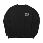 梅雨.2Uの2Uワンポイント　白文字 Big Crew Neck Sweatshirt