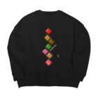 TAKUYA DESIGN WORKSのJAPANESE CHOCOLATE-Zigzag Big Crew Neck Sweatshirt