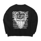 SANKAKU DESIGN STOREのSTAY HOME、SAVE LIVES。 髑髏マスク/白 Big Crew Neck Sweatshirt