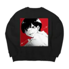 ゆりあの切り取り線。 Big Crew Neck Sweatshirt