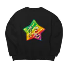 油絵描きの小物売り場のパンダスター Big Crew Neck Sweatshirt