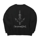 SANKAKU DESIGN STOREの宇宙からの交信。CHANNELING.B 白 Big Crew Neck Sweatshirt