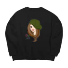 miritakaの時間のCAPの女の子（カラー） Big Crew Neck Sweatshirt