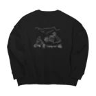 mmfumの今夜は山でキャンプしよう（濃い色専用) Big Crew Neck Sweatshirt