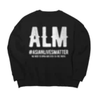 SANKAKU DESIGN STOREのAsian Lives Matter。 白 Big Crew Neck Sweatshirt