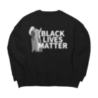 RIRI_designのBLACK LIVES MATTER（ブラック・ライブス・マター）walking2 Big Crew Neck Sweatshirt