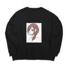 青リンゴのゆめかわいい女の子 Big Crew Neck Sweatshirt