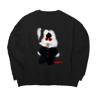 むにゅのやさぐれヤンキープク Big Crew Neck Sweatshirt