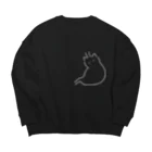 ねこやにわとりやの胃がニャンコ(白線) Big Crew Neck Sweatshirt