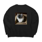 小圷のうちの猫 Big Crew Neck Sweatshirt