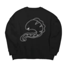 しょっぷのウツボくん白 Big Crew Neck Sweatshirt