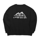 emmacchiのNot All Who Wander Are Lost (白文字) Big Crew Neck Sweatshirt