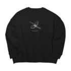 Ashidoriの水引の鶴 Big Crew Neck Sweatshirt