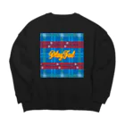 PLAYFULの琉球絣 Big Crew Neck Sweatshirt