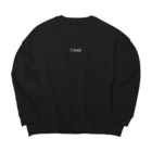 右ねじの1mol of me white letters Big Crew Neck Sweatshirt